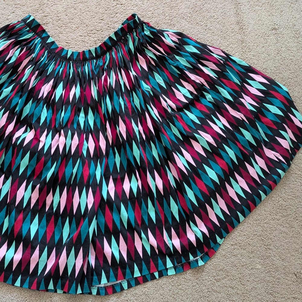 Pin Up Couture-Courure For Everybody Harlequin Circle Skirt Size 3X Like New - Picture 12 of 13
